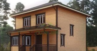 Двухэтажный дом из бруса в Зеленокумске от Строй-Злм - строительство от 133458 руб.