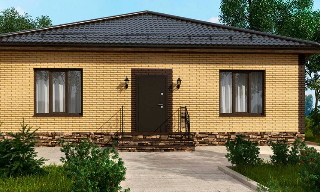 Проекты одноэтажных домов из кирпича | Строй-Злм - Зеленокумск от 3594 рублей